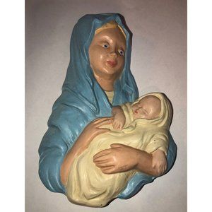 Madonna and Child Mary Jesus Chalkware Garry Sharpe Gare Inc 1981